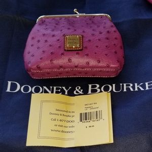 Dooney & Bourke raspberry kisslock coin purse